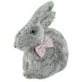 thumbnail image 2 of Northlight 8" Plush Rabbit with Bow Tie Easter Decoration - Gray/Pink, 2 of 3