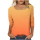 thumbnail image 4 of mfyjkho Tops Bohemios Para Mujer, Camiseta Informal De Moda Para Mujer, Sin Posicionamiento, Con Cuello Estampado Y Mangas Tres Cuartos Tops Para Hacer Ejercicio Para Mujer Xxxl, 4 of 7