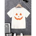 thumbnail image 1 of Halloween T-shirt - Stretchy Polyester Shirt for Boys & Girls, Halloween Party Outfit Everyday Casual Top for Toddler to Early Teens - Easy-Care Clothing, Seasonal Apparel, Fun Cartoon Print, 1 of 6