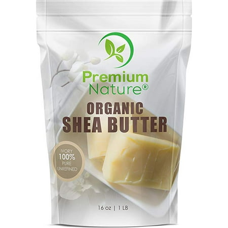 Raw Unrefined Ivory Shea Butter Shea Butter Raw Organic Unrefined Shea Butter Organic 100% Pure Raw Unrefined Natural Shea Butter for Hair Stretch Marks Eczema Dry Skin LipBalm Skin Care 1 LB ()