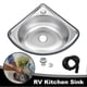 thumbnail image 4 of Kitchen Sink Motorhome Single Bowl Corner Drop Sinks Drawing Tool Square Camper, 4 of 5