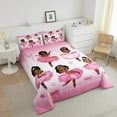 thumbnail image 4 of Erosebridal Black Princess Comforter Sets King Size, Ballet Dancer Comforters & Duvets, Kawaii Pink Bow Decor, Lightweight 3pcs, 4 of 8