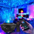 thumbnail image 1 of ZHAOCHENG Luz de proyección de cielo estrellado negro Luz de música Bluetooth Luz de marca de agua láser de radio de estrella completa Proyector de ambiente de flash Luz de cielo estrellado, 1 of 4