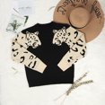 thumbnail image 3 of YUNAFFT Women's Fashion Sweater Clearance, Fashion Women Print Patchwork Long Sleeve Pullover Loose Sweater, 3 of 9