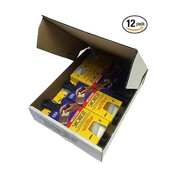 Wooster Genuine 2" Little Genius Short Handle Angle Paintbrush 12-Pack # Q3222-2-12PK