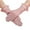 Pink-1, variant on Women's Sunscreen Lace Fishnet Gloves Mid Length Elastic Breathable Ice Silk Gloves Black