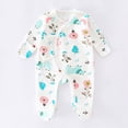 thumbnail image 2 of CAUYDY Newborn Toddler Pajamas Sleepers for Baby Girl Boy Long Sleeve Romper Preemie Infant Clothes Spring Summer Fall Winter Loungewear Sizes 1-3 Months,Light Purple, 2 of 4