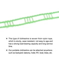 thumbnail image 3 of Unique Bargains 26.24ft Nylon Portable Clothesline Windproof Non Slip Washing Line, Green 2 Pack, 3 of 5