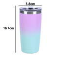 thumbnail image 2 of Vaso de acero inoxidable como se ve | Botella aislada al vacío con tapa flexible y pajita para bebidas frías y calientes Ormromra CPB-DE-LYY1154-1, 2 of 5