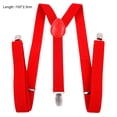 thumbnail image 6 of Opvise Men Suspender Elastic Adjustable Y Back Metal Clip Slim Clothing Accessories High Tensile Solid Color Unisex Male Female Suspender for Daily Life Green, 6 of 8