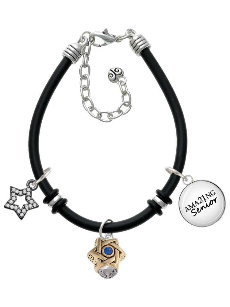 Tree of Life Jewish Star David Silver Bead Dangle Charm fits European Bracelet