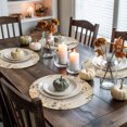 thumbnail image 4 of Fall Floral Round Braided Placemats Set of 4, Wildflower Plant Heat Insulation Place Mats Washable Non-Slip Table Mats for Kitchen Dining Party, 15 Inches, 4 of 8