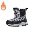 thumbnail image 2 of XXWXYD Boy Snow Boots Girls Boys Snow Boots Outdoor Warm Comfortable Non Slip Mid Calf Padded Small Big Kids Winter Shoes for Simple Casual Breathable Shoe(10-10.5 Years,Grey), 2 of 9