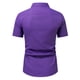 thumbnail image 5 of Blusa y camisa de manga corta con cuello vuelto para hombre, informal, de color liso, con botones, bolsillo y solapa, a la moda, de manga corta, 5 of 6