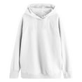 thumbnail image 5 of Comfrt Hoodie, Comdrip Womens Women's Oversized Sweatshirt Casual Long Sleeve Button Neck Pullover Tops Outfits Sweater Cute Hoodies White M, 5 of 10