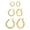 Gold, variant on 2 Pairs Silver Plated Minimalist Geometric Triangle Huggies V Shaped Hoop Earrings for Women