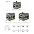 thumbnail image 2 of Retro Brown Teal Toaster Cover 2 Slice, Small Kitchen Appliance Covers, Vintage Home Wooden Farmhouse Toaster Oven Cover with Loop, Bread Machine Cover Polyester Dust Cover Protection, 2 of 4