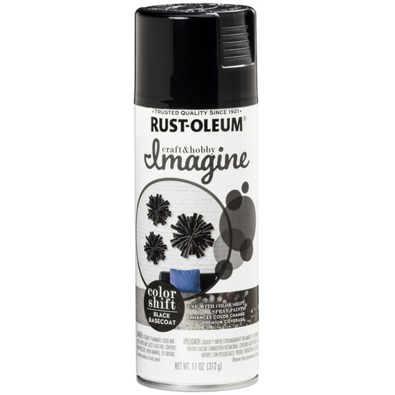 4 Pc, Rust-Oleum Imagine Craft & Hobby Gloss Black Basecoat Spray Paint 11 Oz