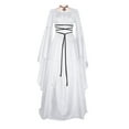 thumbnail image 1 of Fozruso Robe Maxi pour Femmes Médiévale Rétro Gothique Robe à Manches Longues Lacée Cosplay Soirée Bal (Blanc), 1 of 5