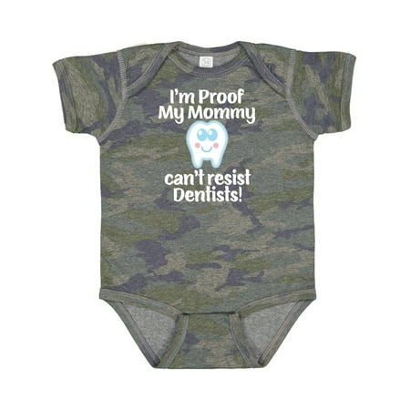 

Inktastic Proof Mommy Cant Resist Dentist Dad Gift Baby Boy or Baby Girl Bodysuit