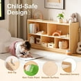 thumbnail image 3 of Robud Wooden Toy Storage Organizer, 5-Compartment Montessori Shelf with Anti-tip Kit, Wooden Storage Cabinet for Kids Room, Bedroom, Playroom, Nursery, Preschool, 44.9" x 23.6" x 11.8", 3 of 8