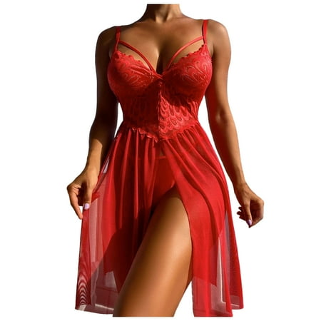 Xuewenshw Women s Lingerie Chemise Nightgowns for Women Lingerie for Women Sexy Sheer Lingerie Women s Lingerie  Sleep & Lounge Women s Nightgowns