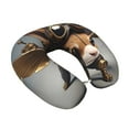 thumbnail image 2 of Disketp Steampunk Squirrel Pilot Travel Pillow Memory Foam Neck Pillow Support Pillow for Camping, Sleeping Rest Cushion Airplane Pillow, 2 of 8