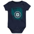 thumbnail image 3 of Newborn & Infant Teal/Navy/White Seattle Mariners Minor League Player Three-Pack Bodysuit Set, 3 of 4