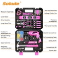 thumbnail image 2 of Juego de herramientas SOLUDE Pink de 130 piezas con destornillador inalámbrico de 3,6 V, 2 of 8
