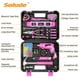 thumbnail image 2 of Juego de herramientas SOLUDE Pink de 130 piezas con destornillador inalámbrico de 3,6 V, 2 of 8