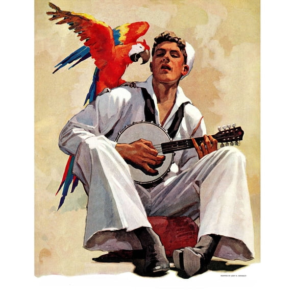 "Banjo Player" Painting Print on Wrapped Canvas