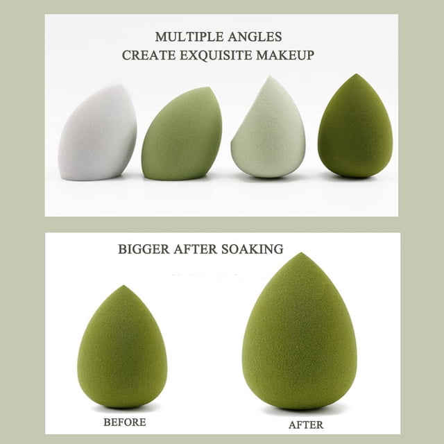 Makeup Sponge Non Latex, Soft, Foundation Blending Sponges for Cream, Powder and Liquid