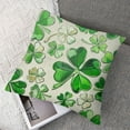 thumbnail image 7 of nygtbtfer St Patricks Day Square Pillow Green Lucky Shamrock Clover Decorative Square Pillow Cases Set of 2 Spring Holiday Throw Pillows Farmhouse Home Decor For Sofa Couch Bedroom Outdoor White, 7 of 7