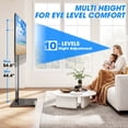 thumbnail image 4 of TAVR Furniture Modern Swivel Floor TV Stand for LCD LED TVs up to 75 inch, Height Adjustable Compatible with VESA Mount, Black, 4 of 9