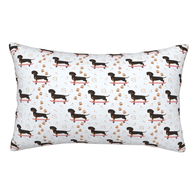 Balery Dachshund Dog Funda de Cojín Estampada, Regalos para Mujeres, Regalos de Amor para Ella, Regalos para Novia o Esposa, Funda de Almohada-20"x30"