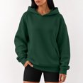 thumbnail image 6 of Women's Oversized Hoodies Drop Shoulder Fleece Long Sleeve Hooded Sweatshirts Fall Winter Causal Solid Pullover Hoodies, M, 6 of 6