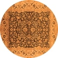 thumbnail image 1 of Ahgly Company Indoor Round Oriental Orange Industrial Area Rugs, 6' Round, 1 of 4