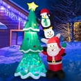 thumbnail image 5 of Costway 8.7FT Inflatable Christmas Tree with Santa Claus & Snowman & Penguin Blow-up Xmas Decoration w/Multicolor Disco Light, 5 of 10
