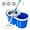Blue, variant on Spin Mop and Bucket with Wringer Set,Mop & Bucket Floor Cleaning System Mop Bucket with Adjustable Extended Handle 3 Microfiber Replacement Head Refills