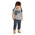 thumbnail image 4 of Worlds Okayest Kid Son Daughter Funny Toddler Boy Girl T Shirt Infant Toddler Brisco Brands 4T, 4 of 6