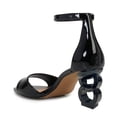 thumbnail image 4 of XYD Women Graceful Chic Chain Mid Heel Square Open Toe Buckled Ankle Strap Sandals Office Party Dressy Shoes Size 7 Black, 4 of 4