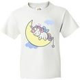 thumbnail image 3 of Inktastic Unicorn Moon Youth T-Shirt, 3 of 5