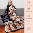 thumbnail image 3 of Dad Gifts Blanket Custom Blanket with Photos Text Personalized Best Dad Ever Pictures Collage Throw Blanket Customized Father's Day Birthday Gifts for Dad Father Papa, 3 of 6