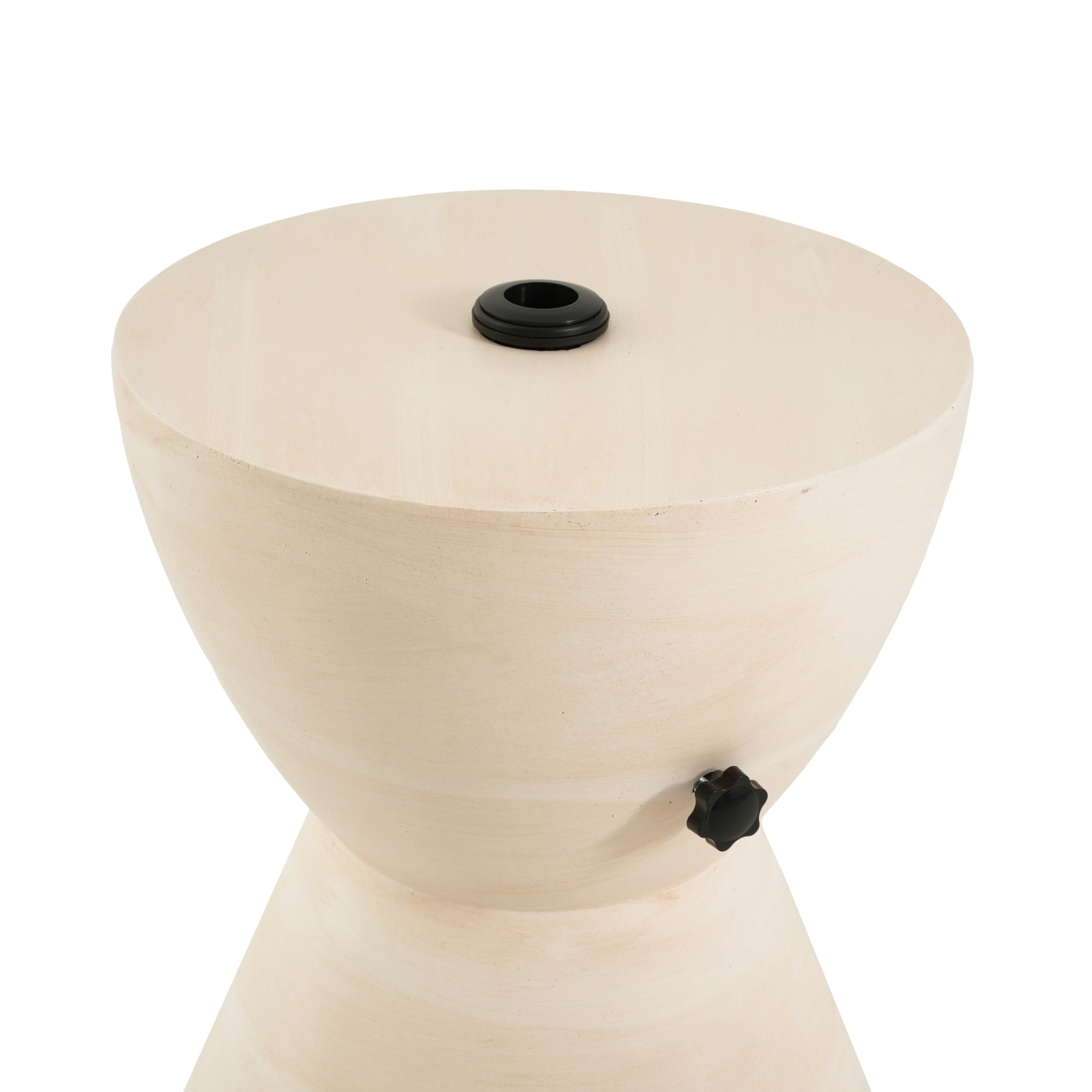 Christopher Knight Home Outdoor Hourglass MGO Umbrella Base Side Table, Sand Fillable, Beige