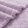 thumbnail image 6 of Whale Flotilla Fuzzy Fleece Twin Size Blanket for Bed, Soft Fluffy Jacquard Waffle Blankets for All Season, Lightweight and Warm, 60x80 Inch, Lilac, 6 of 7