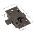 thumbnail image 2 of Pequeña cerradura de puerta de gabinete de montaje empotrado de latón antiguo con llave - 1"" de ancho x 1 3/4"" de alto - Cerradura y llave vintage para puertas y cajones de muebles | Ua-030-Laborato, 2 of 7