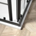 thumbnail image 6 of Sunny Shower 34"D×34"W×72"H Corner Entry Sliding Shower Doors Shower Enclosure,1/4" Clear Glass,Black Check Finish, 6 of 11
