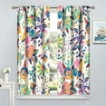 thumbnail image 2 of Floral Print Curtains for Living Room, Boho Paisley Flower Window Treament for Bedroom, Colorful Jacobean Blackout Drapes 2 Panel Sets,42x63 Inch, 2 of 6