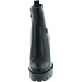 thumbnail image 7 of Static Footwear Latavia 3 Womens Chunky Heel Lug Sole Zip Up Platform Ankle Booties, Black Pu, 10, 7 of 7