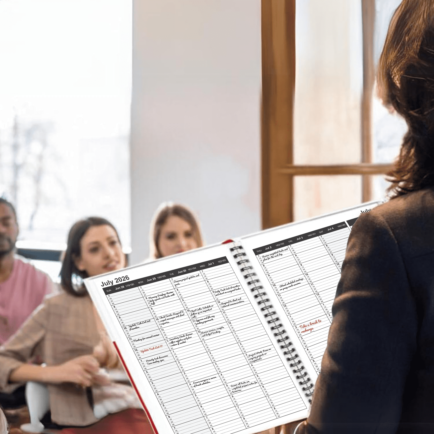 StriveZen Appointment Book 2026–2027,  July 2026 - December 2027, Daily & Weekly Planner, 15-Minute Hourly Schedule, Large Hardcover 8.5x11, 18-Month Calendar